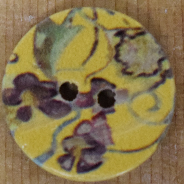 3/4" Coconut Floral Yellow