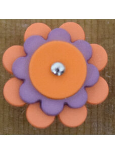 3/4" Coral Multi Flower