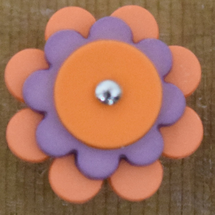 3/4" Coral Multi Flower