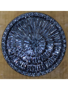 3/4" Iridescent Black Silver Glass