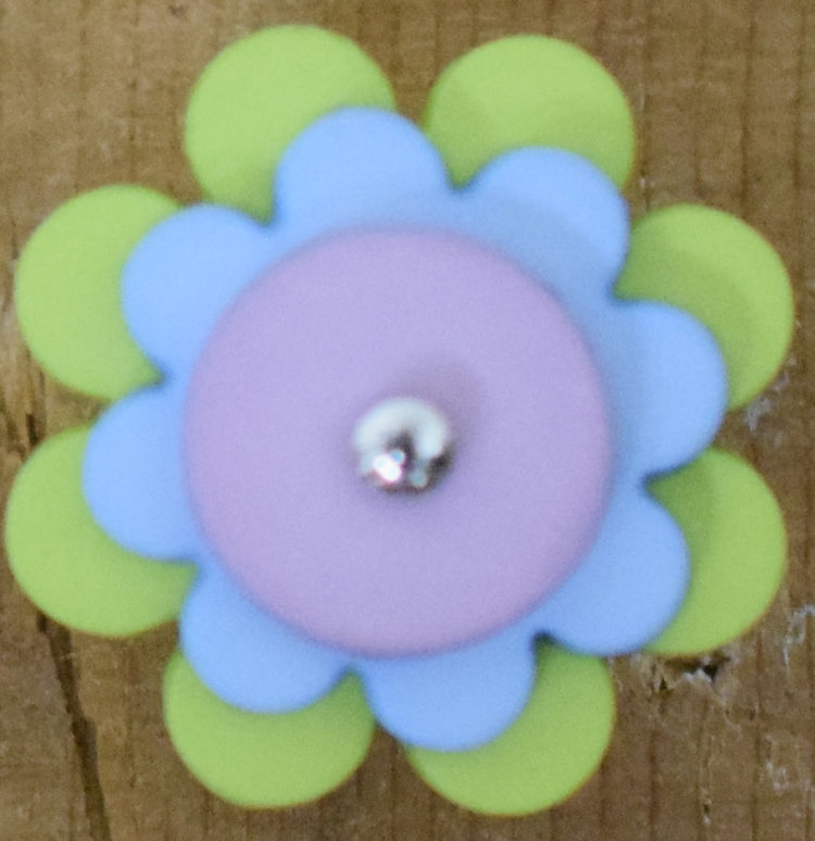 3/4" Lime Multi Flower