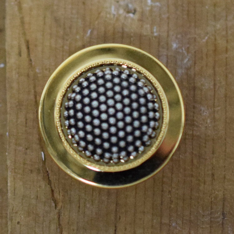 3/4" Silver Beaded with Gold Rim #90302