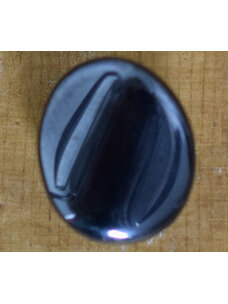 5/8" Black Silver Oval Glass