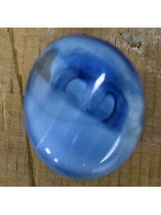 5/8" Blue Oval Glass