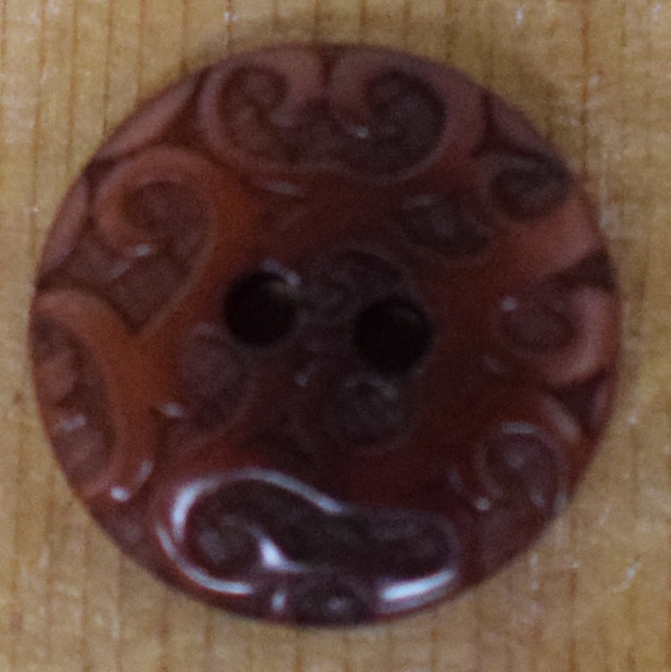 5/8" Burgandy Ornate Corozo