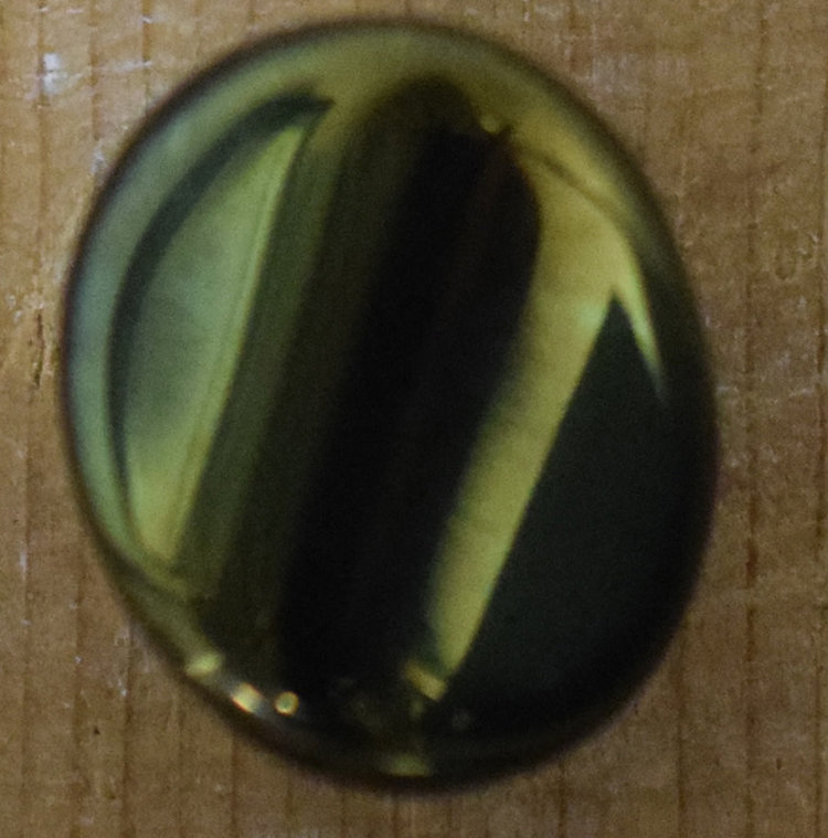 5/8" Green Oval Glass