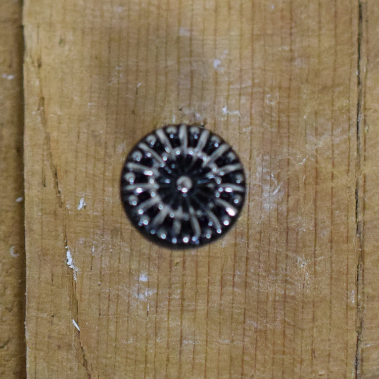 7/16" Black Silver Glass