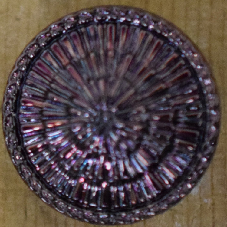7/8"  Iridesent Pink Glass