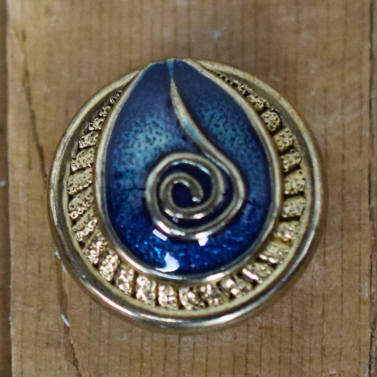 7/8" Blue with 24K Gold #360168