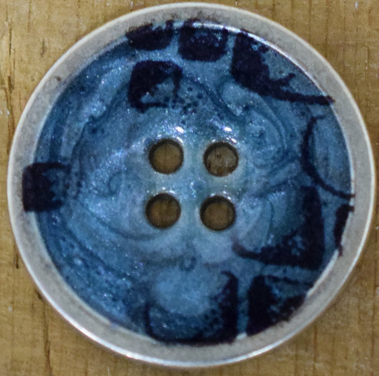 7/8" Blue with Silver Rim #M54B