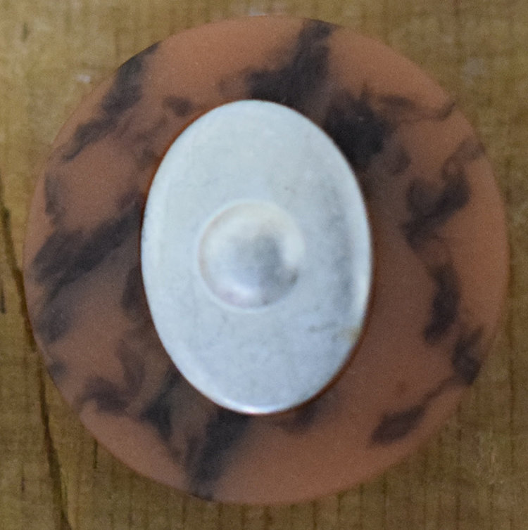 7/8" Brown with Silver Center #330424