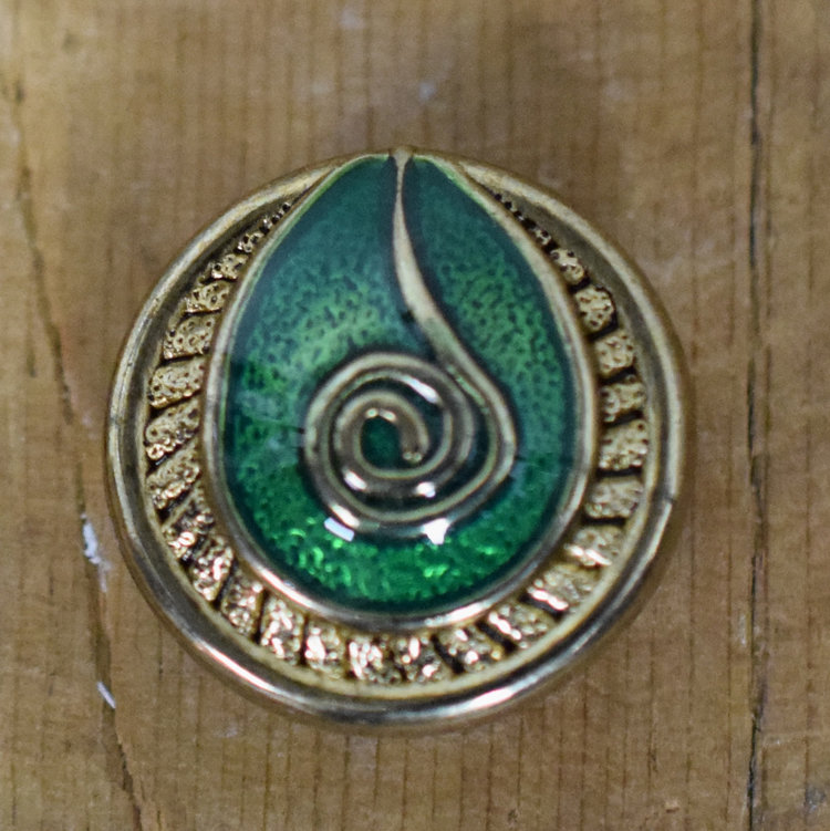 7/8" Green with 24K Gold #360170