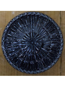 7/8" Iridescent Black Silver Glass