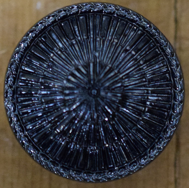 7/8" Iridescent Black Silver Glass