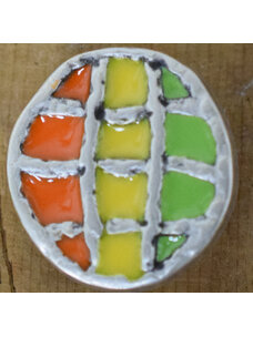 7/8" LIme, Yellow, Orange with Silver #89056