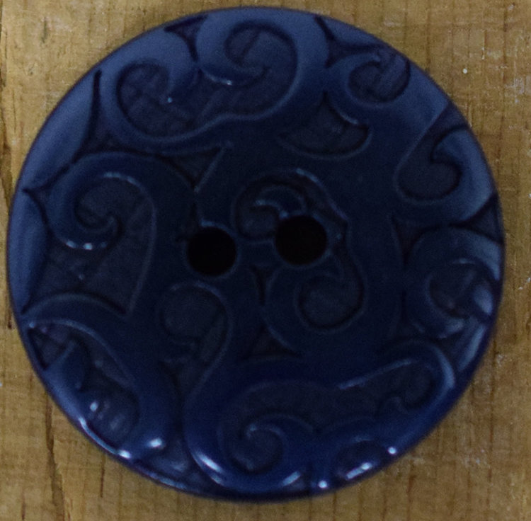 7/8" Navy Ornate Corozo
