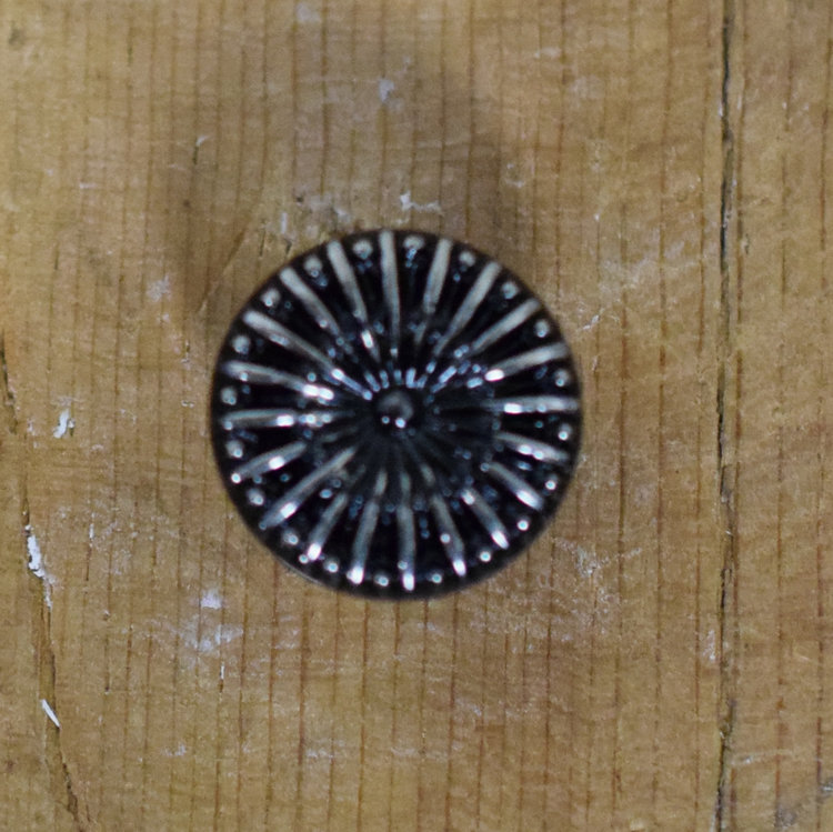 9/16" Black Silver Glass