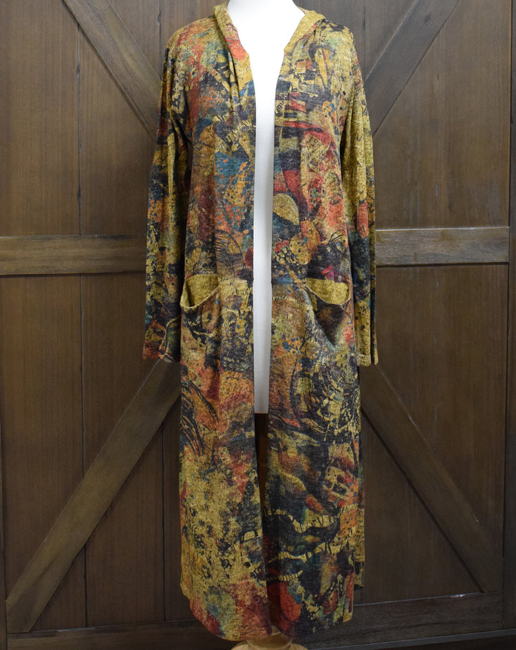 Inoah Stella Hooded Open Duster