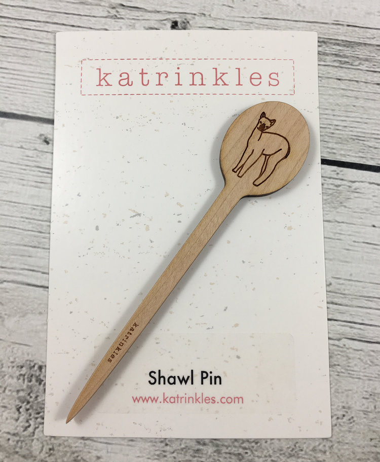 Katrinkles Etched Alpaca Shawl Stick