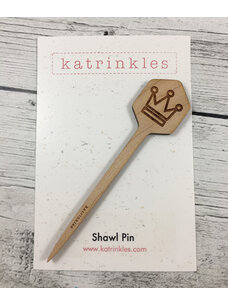 Katrinkles Etched Crown Shawl Stick