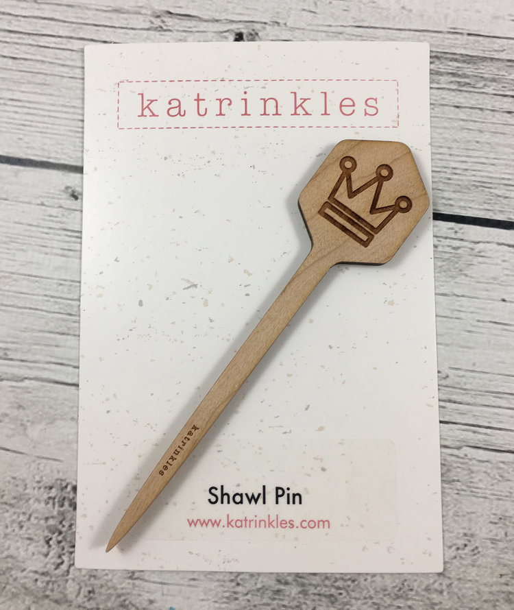 Katrinkles Etched Crown Shawl Stick
