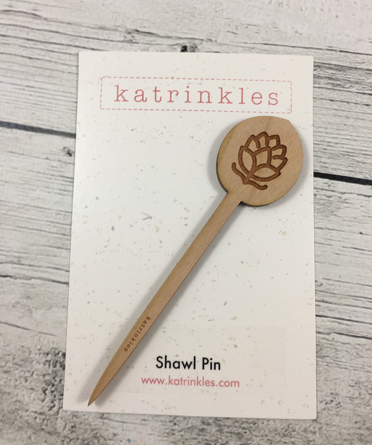 Katrinkles Etched Lotus Flower Shawl Stick