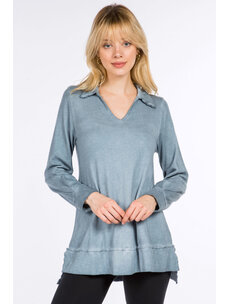 M. Rena French Terry Tunic (Steel)