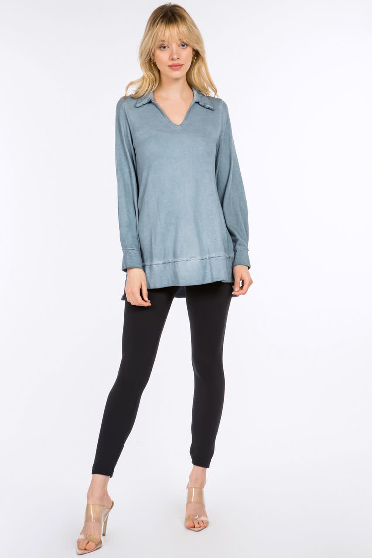 M. Rena French Terry Tunic (Steel)