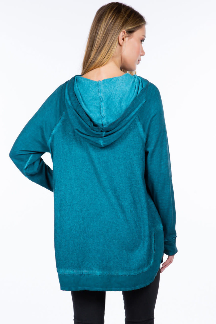 M. Rena French Terry Hoodie (Peacock)