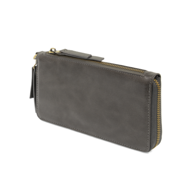 Joy Susan Chloe Zip Around Wallet (Charcoal)
