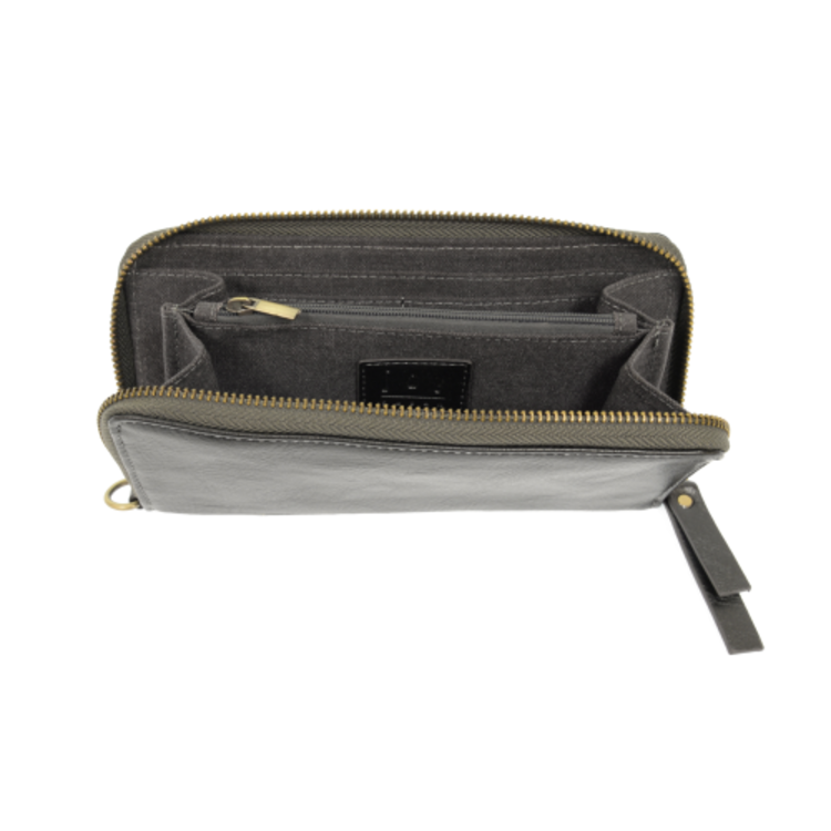 Joy Susan Chloe Zip Around Wallet (Charcoal)