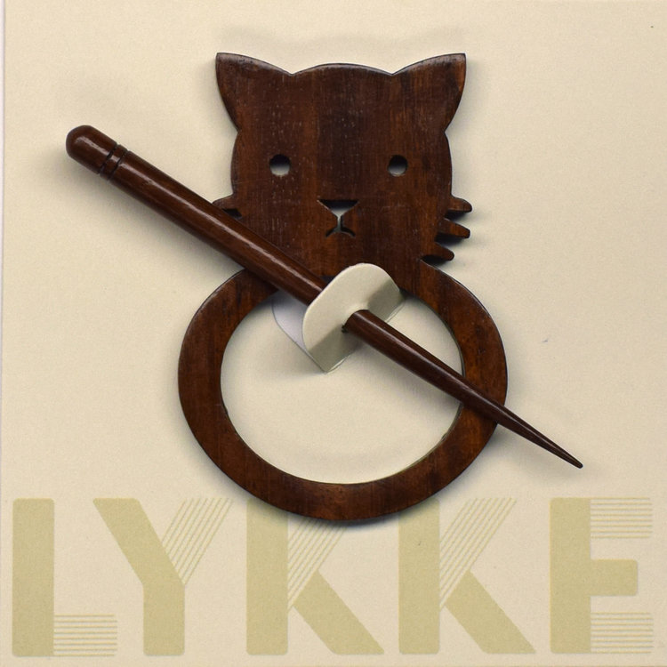 Lykke Cat Shawl Pin (Rosewood)