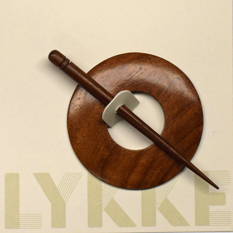 Lykke Round Shawl Pin (Rosewood)