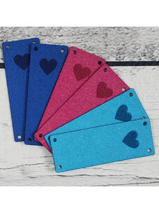 Katrinkles Heart Foldover Tag/Bright