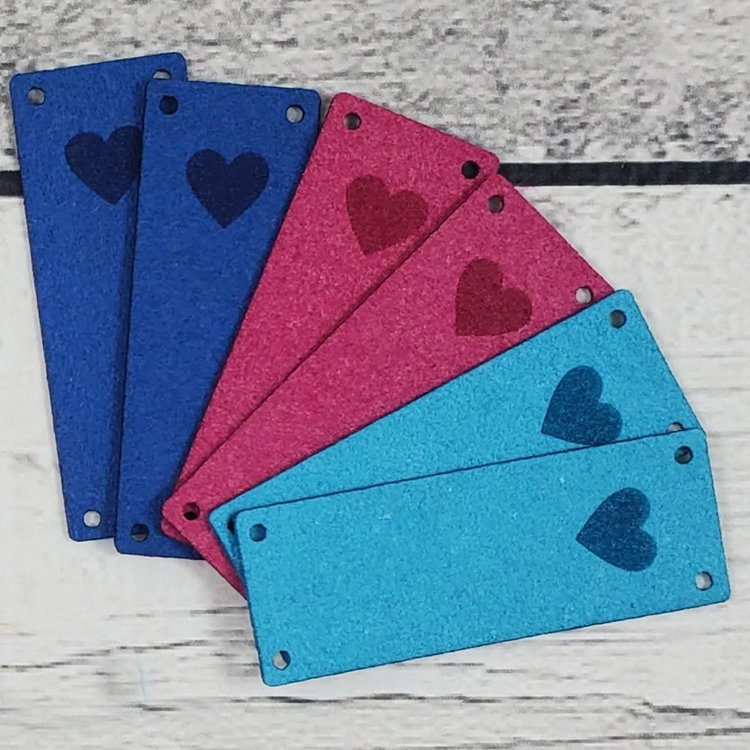 Katrinkles Heart Foldover Tag/Bright