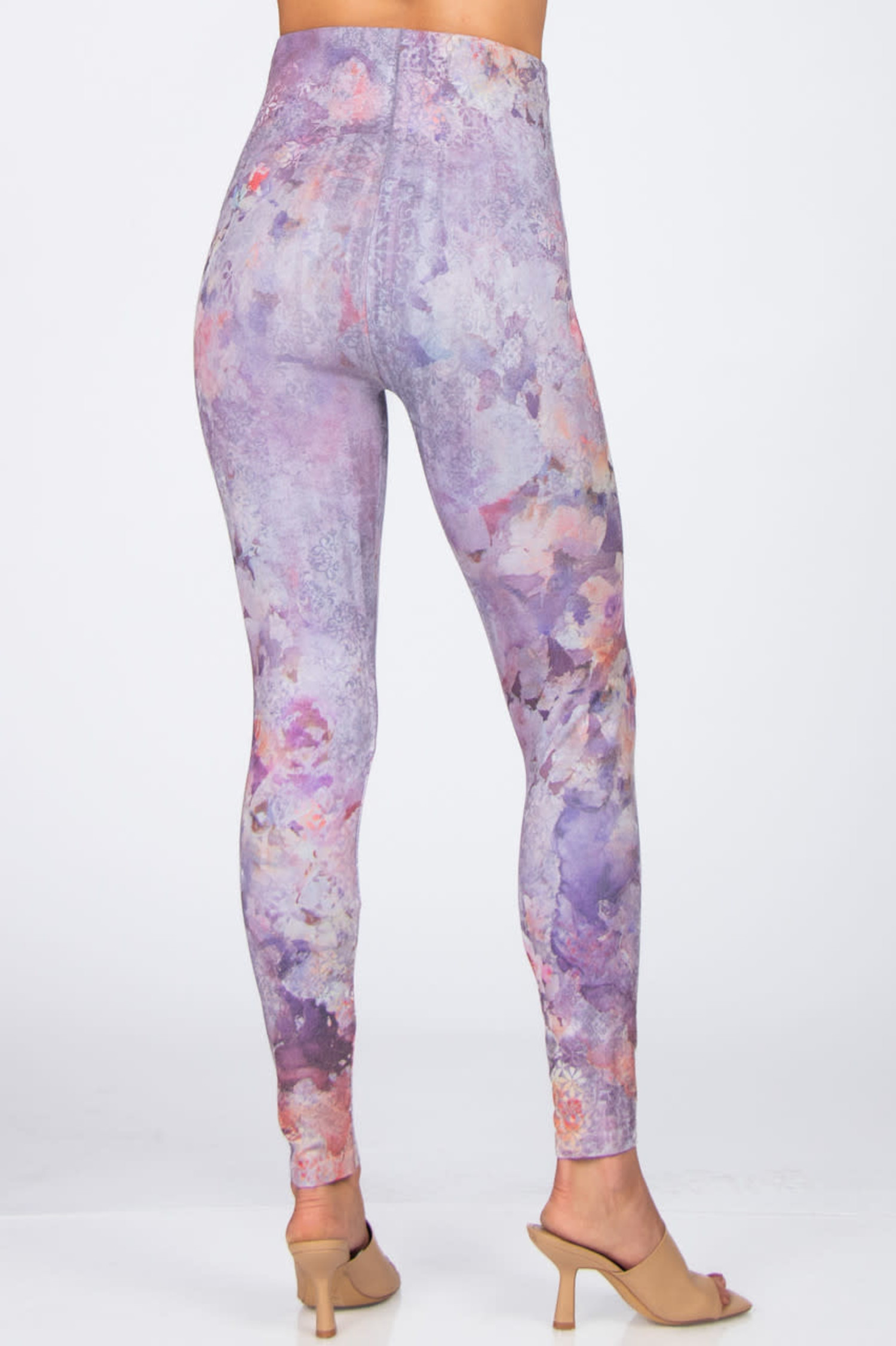 Monnalisa lace-detail ruffled leggings - Purple