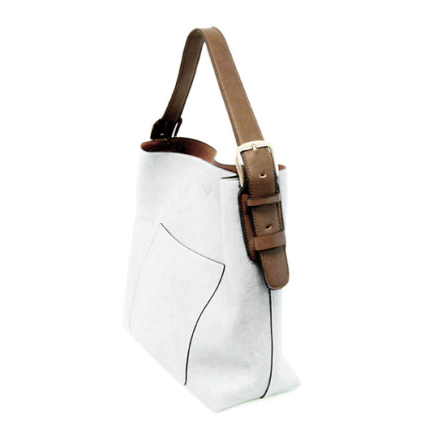 joy susan hobo handle handbag white