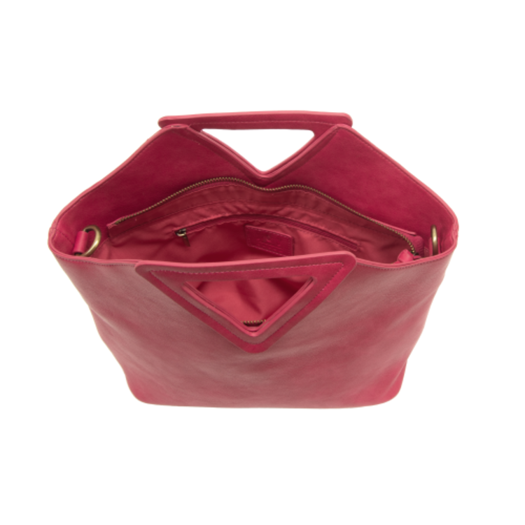 Joy Susan Sophie Triangle Handle Bag (Hot Pink)
