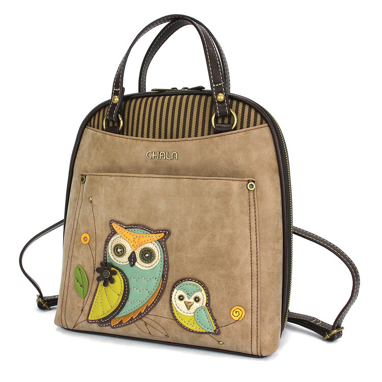 Chala Owls Convertible Backpack Purse