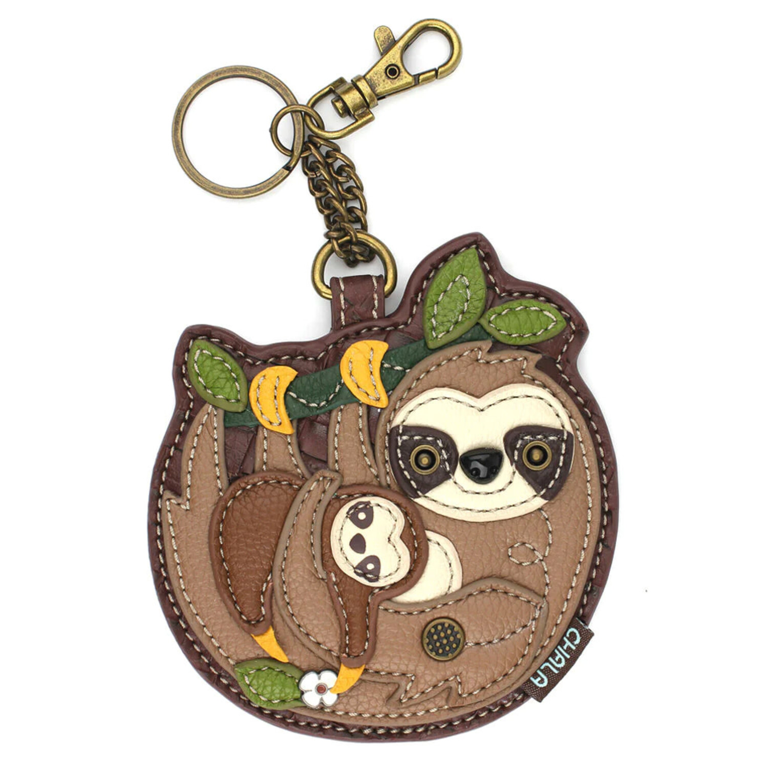 Chala Coin Purse/Key Fob, Lazzy Cat