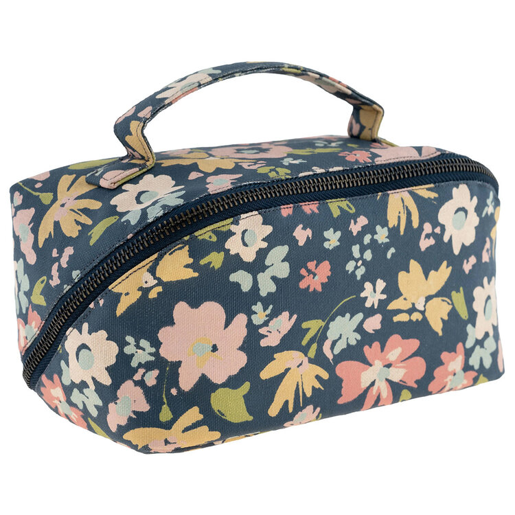 Karma Zip Bag (Navy Floral)