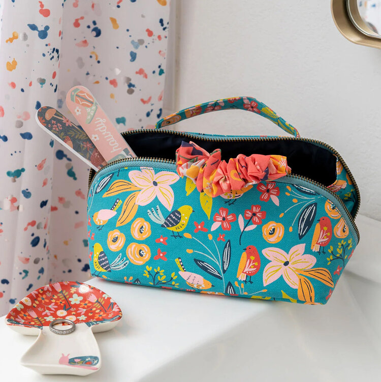 Karma Zip Bag (Navy Floral)