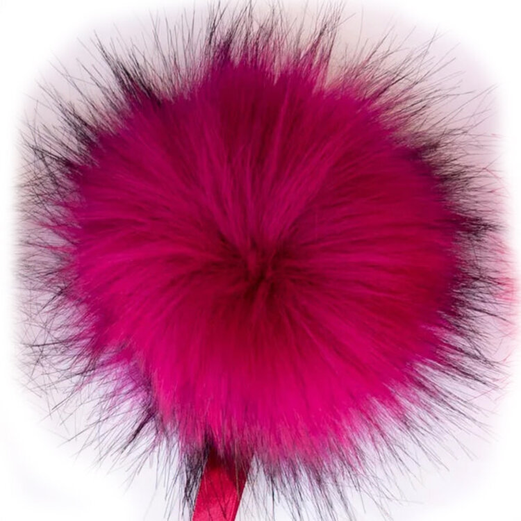 Ikigai Fiber Faux Fur Pom Pom (Raspberry)
