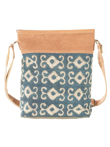 Clea Ray Blue Canvas Crossbody