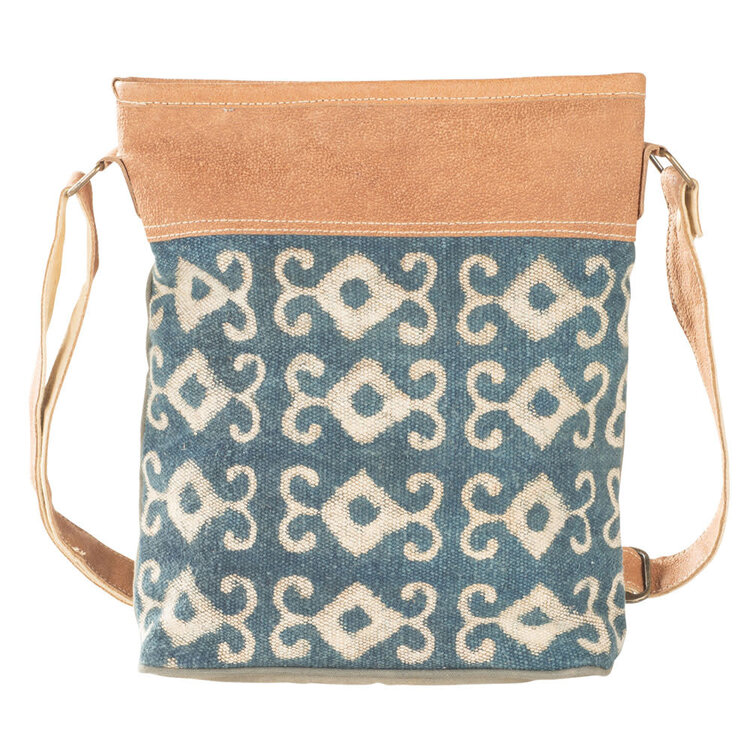 Clea Ray Blue Canvas Crossbody
