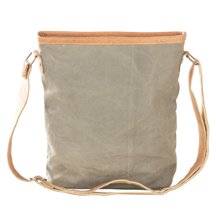 Clea Ray Blue Canvas Crossbody