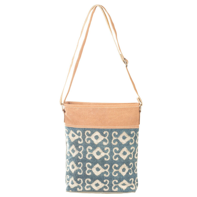 Clea Ray Blue Canvas Crossbody