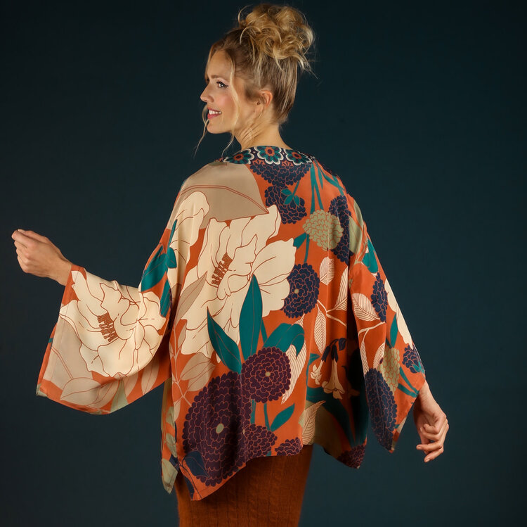 Powder Design Luxe Winter Floral Kimono Jacket