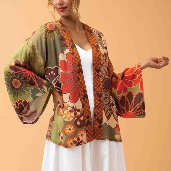 Powder Design Luxe Winter Floral Kimono Jacket