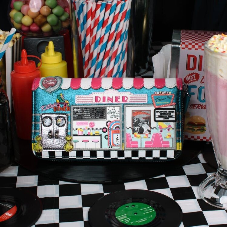 Vendula Kitty's Diner Large Ziparound Wallet